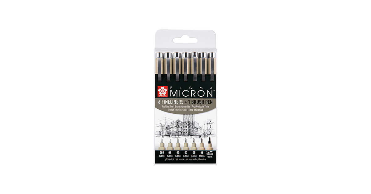 pigma micron fineliners set